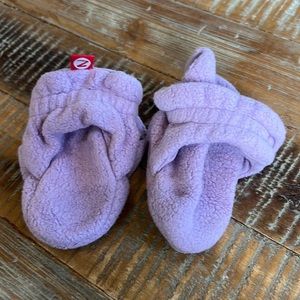 Zutano fleece baby booties 3M